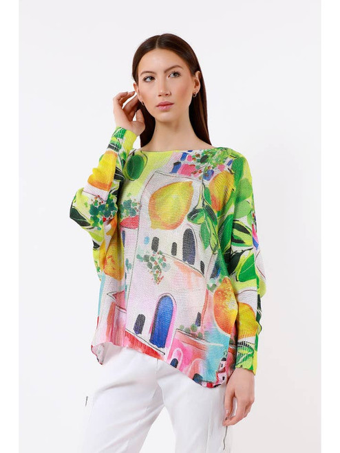 TINA Stephens Lemoncello Batwing Sweater