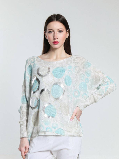 TINA Stephens Bubbles Batwing Sweater