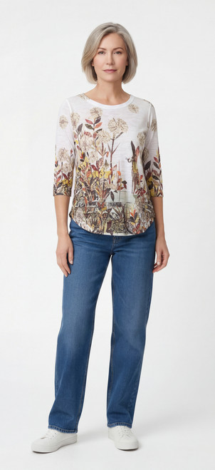 Inoah Curious Bunny Burnout Top