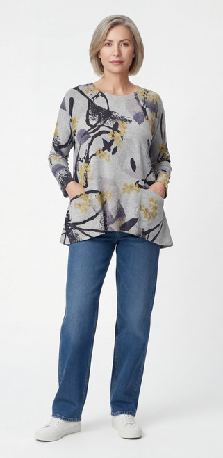 Inoah Vanilla Bean Silver Lightweight Top