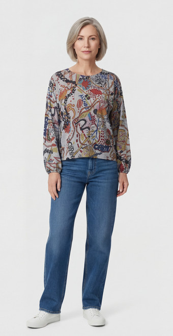 Inoah Aiden Silver Lightweight Top