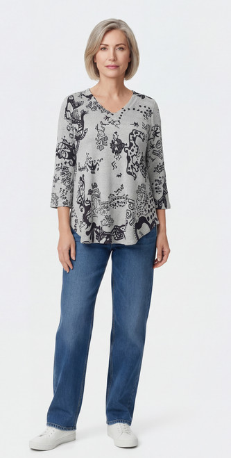 Inoah Tiki Silver Lightweight Top