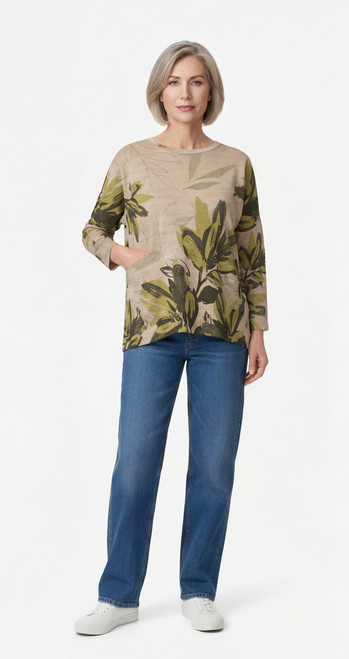 Inoah Green Envy Mocha Lightweight Top