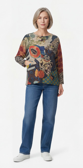 Inoah It's Tea Time Mocha Lightweight Top