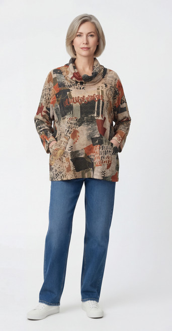 Inoah Rustie Feel Mocha Lightweight Top