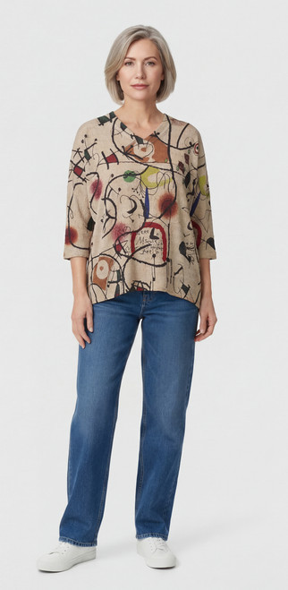 Inoah Art Play Mocha Lightweight Top