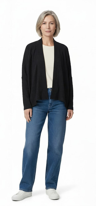 Inoah Black Textured Cardigan