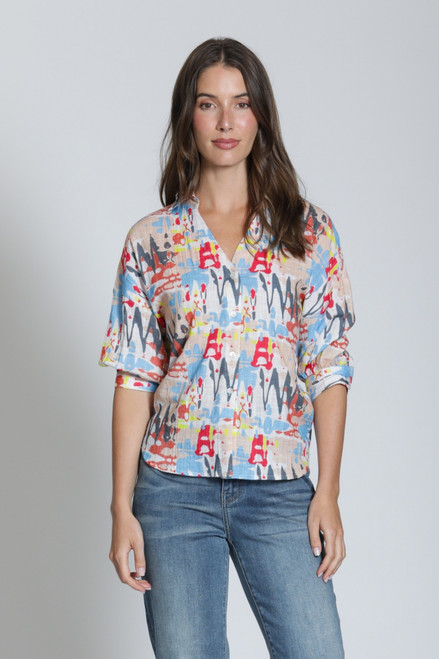 APNY Scribble Blouson Sleeve Shirt