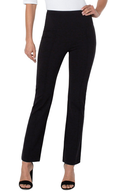 Liverpool Black Pintuck Flare Pants