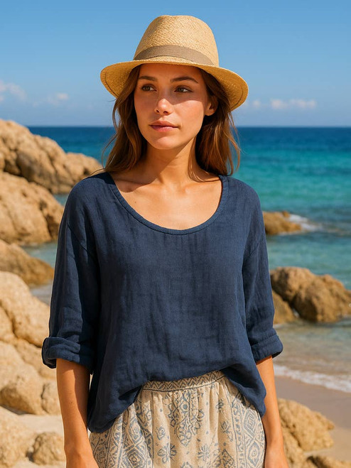 Linen Cotton House Crop Top