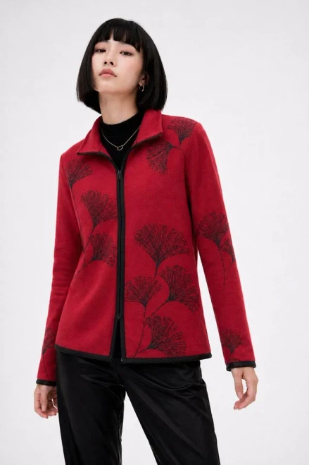 Winding River Red & Black Gingko Reversible Jacket