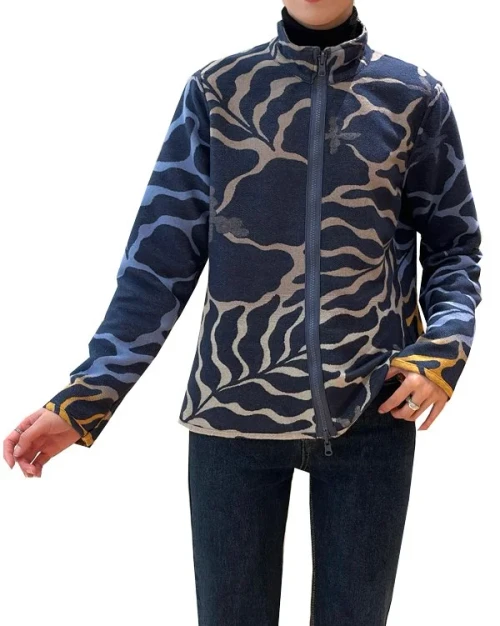 Winding River Blue & Yellow Marsh Fern Reversible Jacket