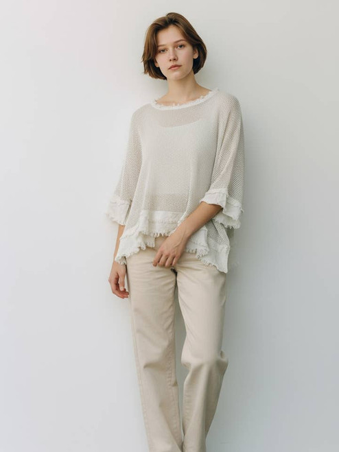 La Maison Openwork Boho Sweater