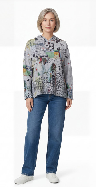 Inoah Love Code Hoodie Top
