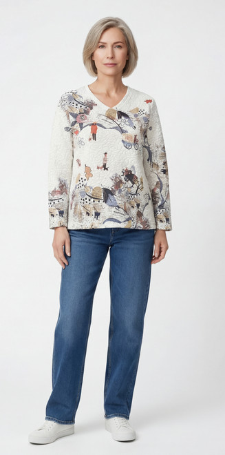Inoah An Autumn Day Textured Top