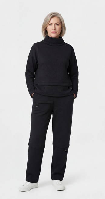 Inoah Black Textured Top