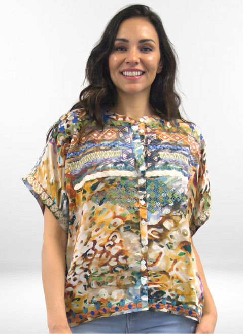 Kyla Seo Desert Embroidered Blouse