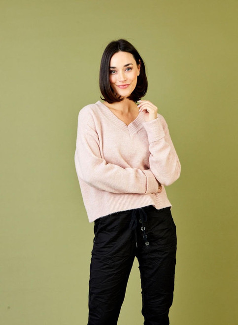 Suzy D Blush Crop Sweater