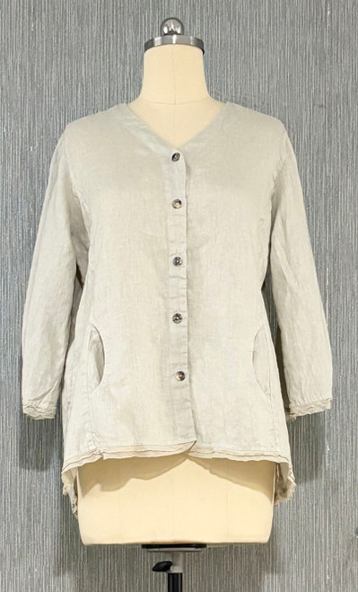 Kleen European Linen Ruffle Shirt