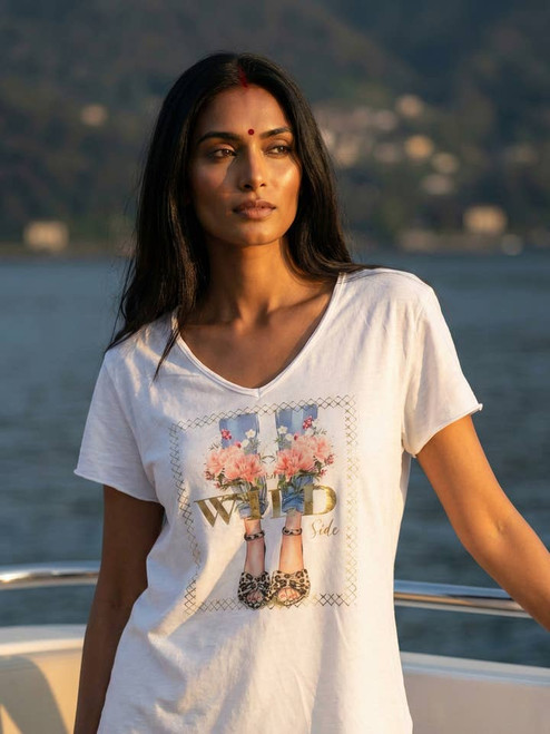 LOOWIE Italian One Size Wild Bloom Cotton Tee