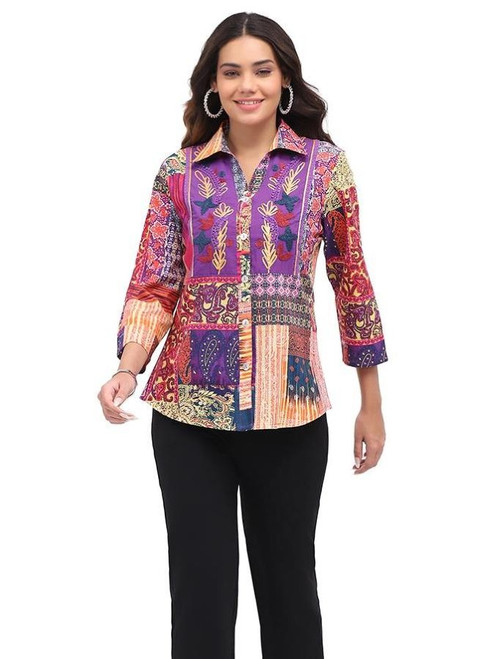Parsley & Sage Colorful Applique Shirt