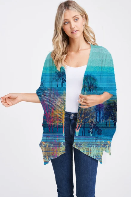 Et' Lois Early Mornings Open Wrap Shawl