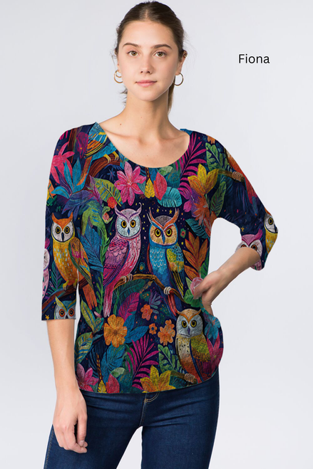 Et' Lois Hazy Hootsville Soft Knit Top