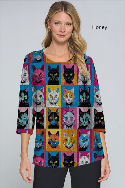 Et' Lois Hazy Meow-dernist Movement Soft Knit Top