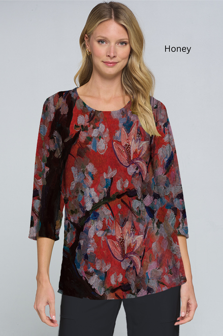 Et' Lois Hazy Red Zen Garden Soft Knit Top
