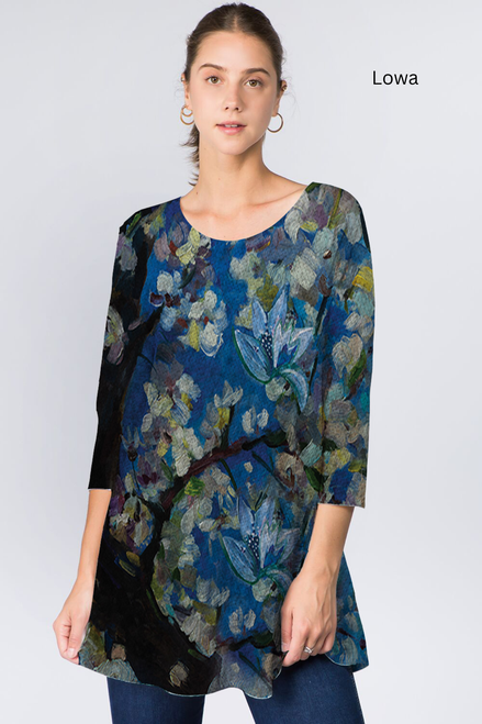 Et' Lois Hazy Blue Zen Garden Soft Knit Top