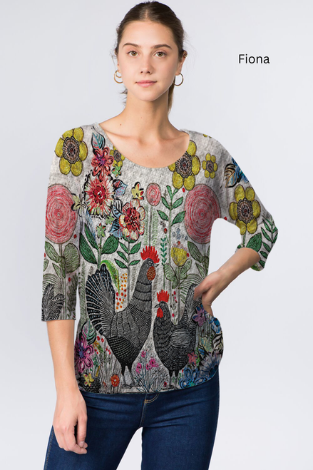 Et' Lois Hazy Roast & Roost Soft Knit Top