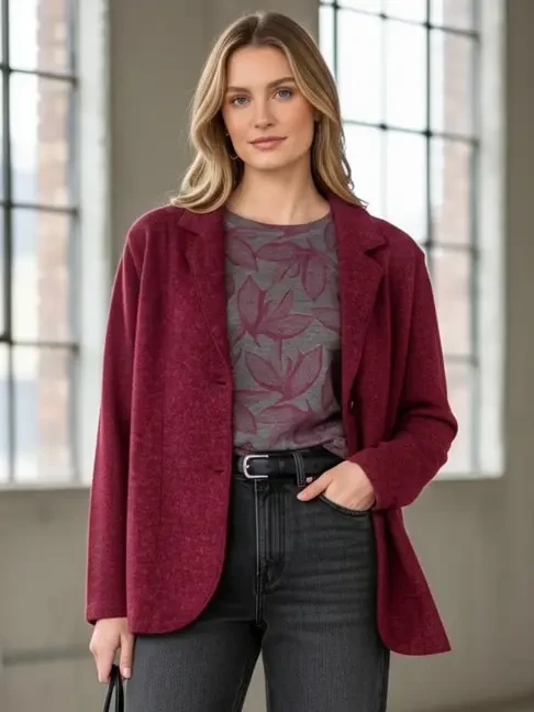 Nally & Millie Brushed Collared Cardigan