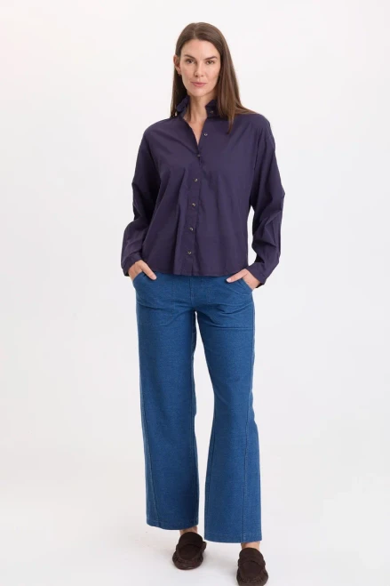 XCVI Stretch Indigo Twill Pants