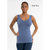 Elietian Basic Scoop/V-Neck Tank with Ribbed Texture