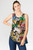 Et' Lois Modern Colorful Scribbles On Newspaper Print Soft Knit Top