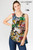 Et' Lois Modern Colorful Scribbles On Newspaper Print Soft Knit Top