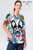 Et' Lois Colorful French Bulldog on Newspaper Soft Knit Top