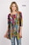 Et' Lois Lazy Colorful Downward Brushstroke Print Soft Knit Top