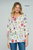 Et' Lois All Over Flowers Print Soft Knit Top