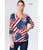 Et' Lois Red, White & Blue Soft Knit Top