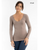 Elietian Ribbed V-Neck Long Sleeve Top