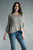 Tempo Paris Taupe Cotton One-Size Crop Sweater