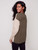 Charlie B Spruce Color Block Whip Stitch Sweater 