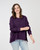 Shannon Passero Plum French Terry One-Size Boatneck Top