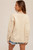 Hem & Thread Cream Color Block Trim Cardigan