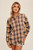 Hem & Thread Mixed Plaid Flannel Henley Shirt