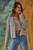 By Together Mocha Cotton V-Neck Cardigan