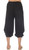 Inoah Solid Black Textured Ruched Pant