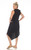 Inoah Black Waffle Sleeveless Cowl Dress