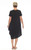 Inoah Solid Black Textured Asymmetrical Dress